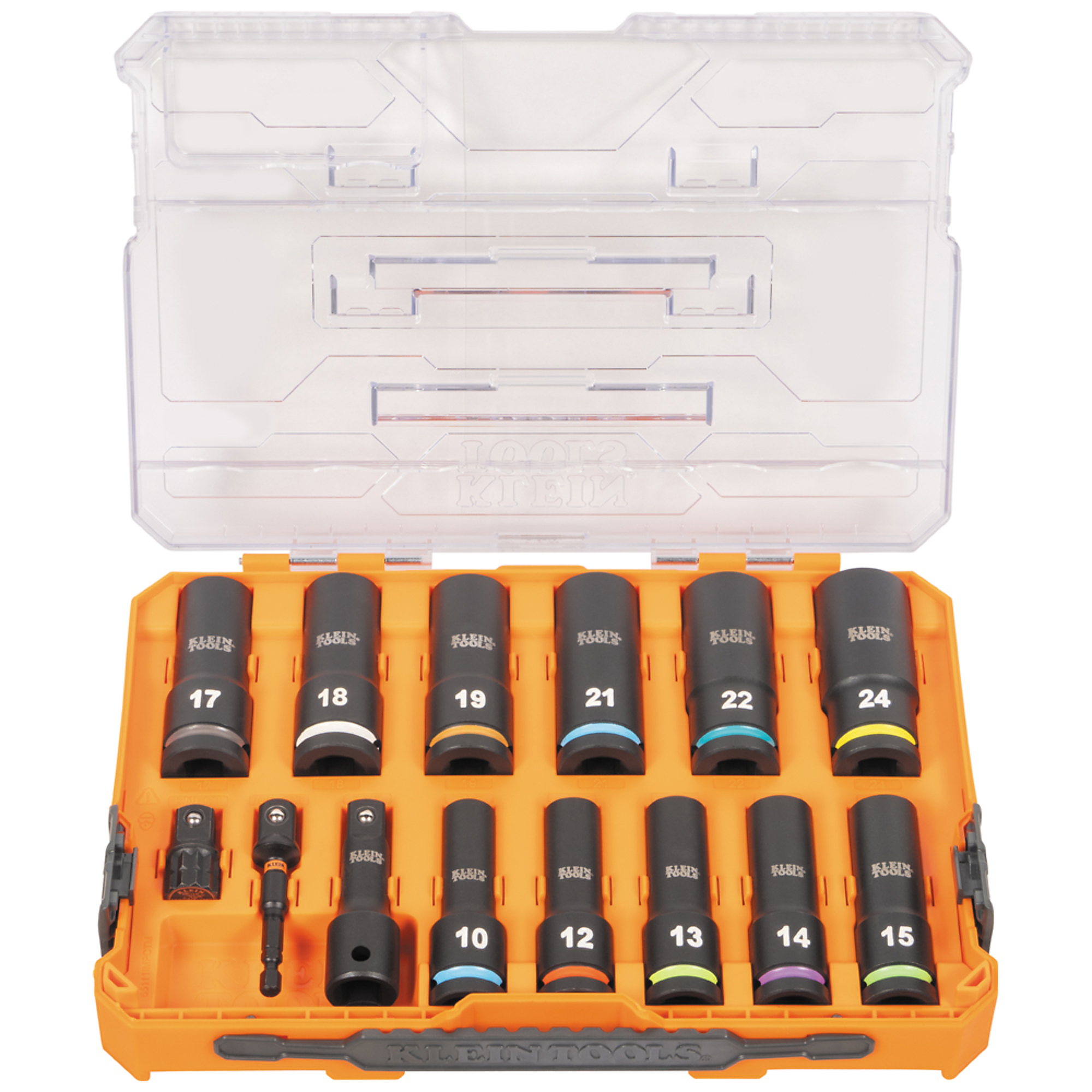 Klein Tools, KNECT 1/2in. Drive Deep Well Impact Socket Set,, Pieces (qty.) 14 Model# 65111IMPCTM